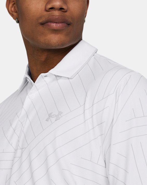 เสื้อโปโล UA Iso-Chill Edge สำหรับผู้ชาย in White image number 2